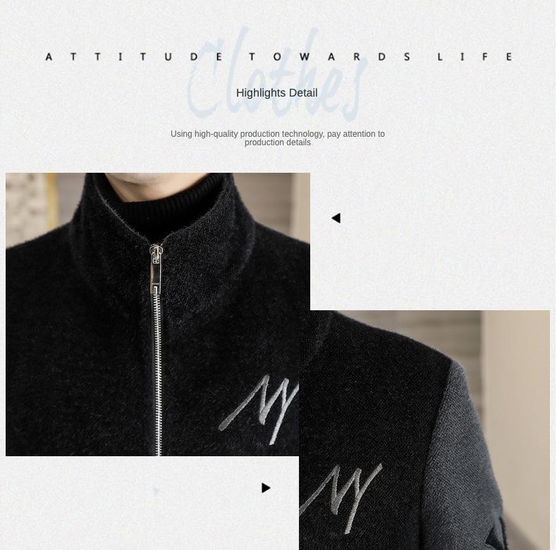Product Introduction of 2024 new men's letter casual jacket, zipper cardigan design, comfortable and soft fabric, casual and versatile. 4