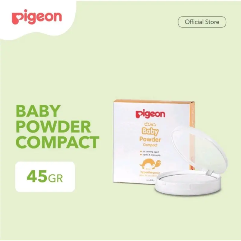 Pigeon Compact Baby Powder 45gr Bedak Padat Bayi Untuk Kulit Sensitif | Compact Refill 6