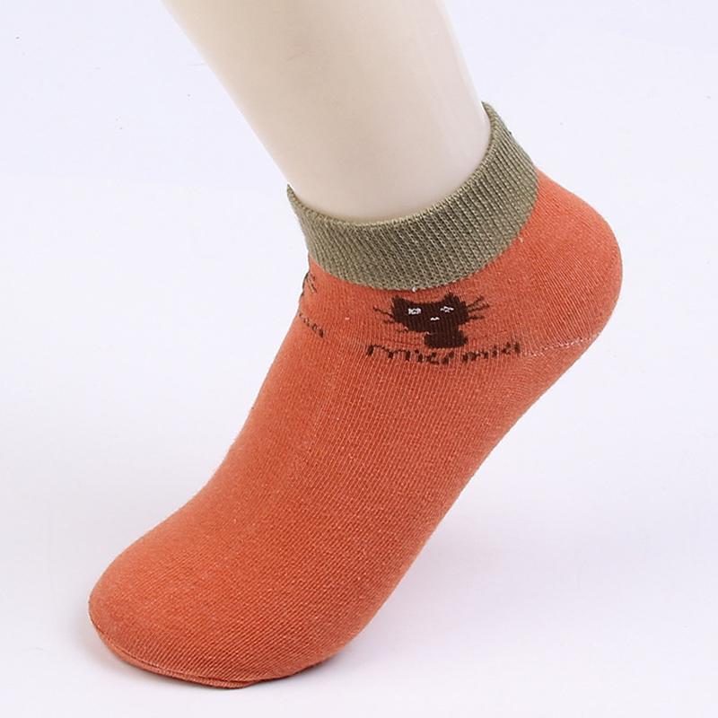 Product Introduction of Strict Selection Of New Spring And Autumn Products Kitten Candy Colors Cotton Women's Boat Socks Breathable 21