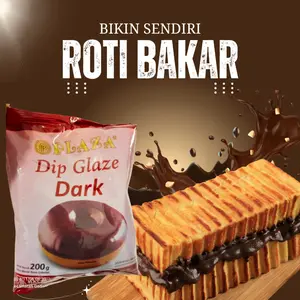 Plaza Dip Glaze Eco 200gr Dark Cokelat Olesan Donat dan Roti Bakar Enak dan Murah