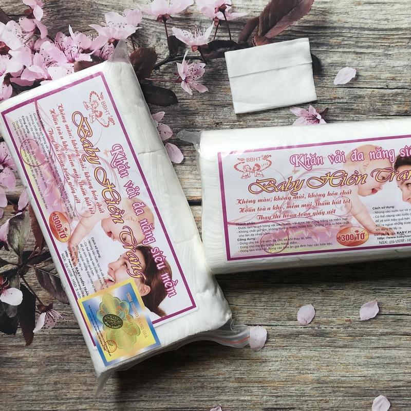   Freeship  Combo 10 gói Khăn khô đa năng Hiền Trang  gói 200g 150 tờ  Cho Bé 