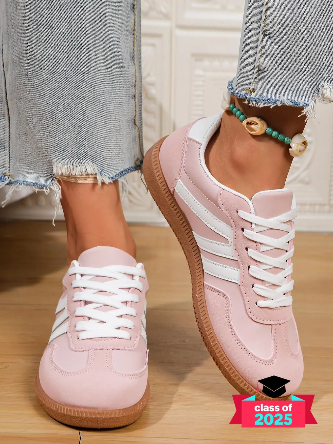 Women's Fashionable Lace Up Low Top Sneakers, Casual Comfortable Sports Running Shoes, Female All-match Round Toe Women Fashion Sneakers Trainers for Daily Wear