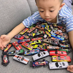 50 Pcs Anak Kemasan Die Cast Mobil Mainan Mini Paduan Balap Inersia Model Mobil Hadiah Plastik