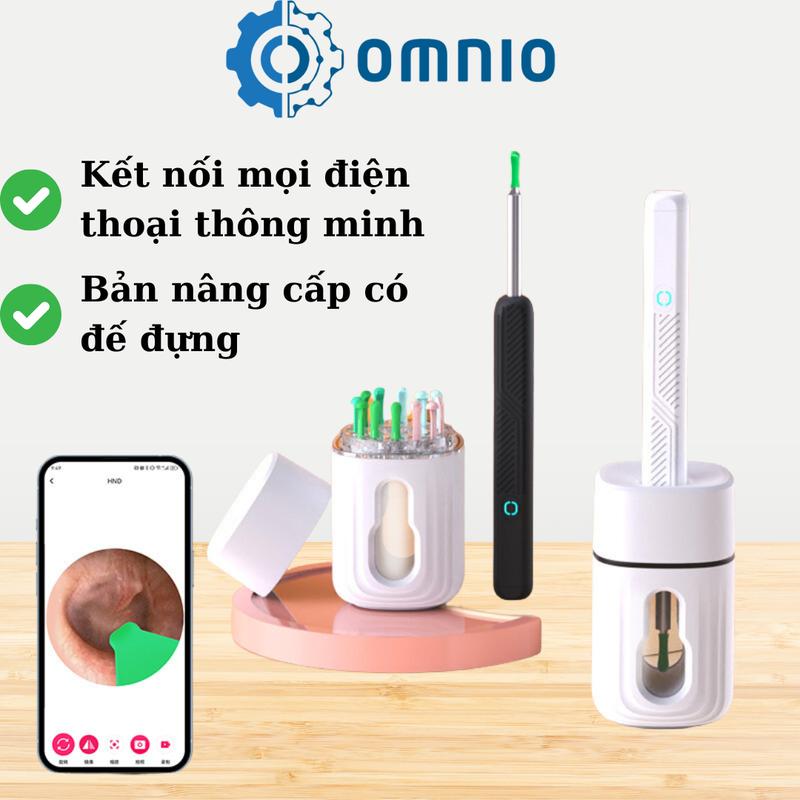 Dụng Cụ Lấy Ráy Tai Nội Soi Có Camera NE3, Kết Nối Không Dây Hình Ảnh Sắc Nét, Camera HD, Điều Khiển Qua App, Tích hợp mọi loại điện thoại thông minh, Nội Soi Tai, Mũi, Họng... Hiệu quả