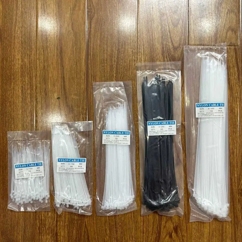 Gói 100 Dây Rút Nhựa Lạt Khóa Siêu Chắc, Cỡ 10cm-30cm, Màu Trắng/Đen 6