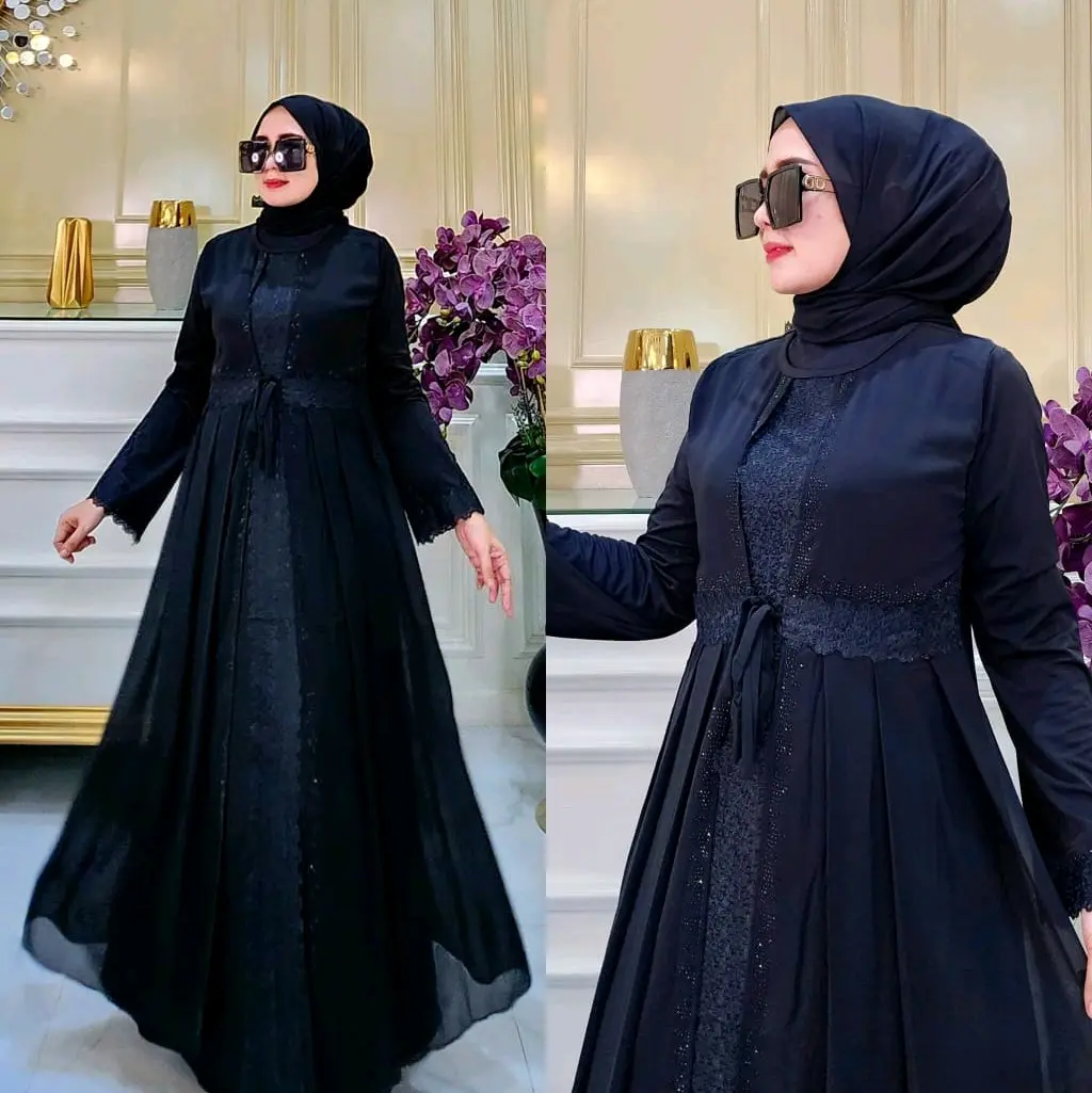 Gamis Abaya Hitam Turkey Premium Best-seller Setrip