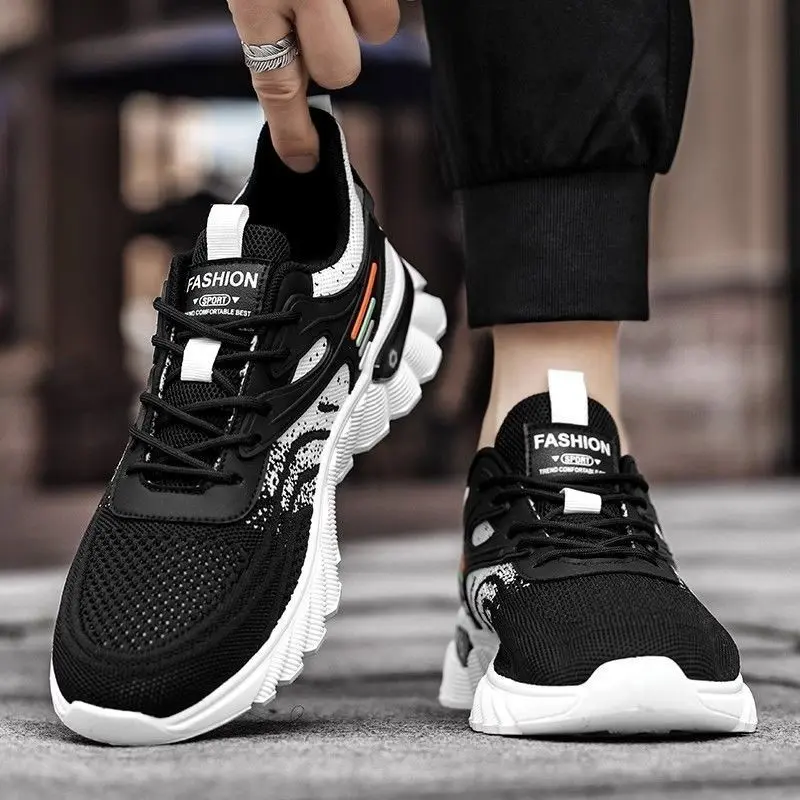 Giày Nam, Bộ Sưu Tập Mùa Hè Mới 2025, Đế Mềm, Khử Mùi, Chất Liệu Flyknit Và Lưới, Dễ Phối Đồ, Giày Thể Thao Thường Ngày Giày Chạy Bộ, Dành Cho Nam Giới