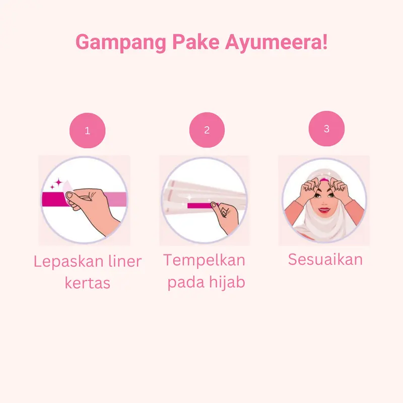 AyuMeera Tape Hijab Model BASIC - Membuat Hijab Melengkung Paripurna Muslim Kerudung 5
