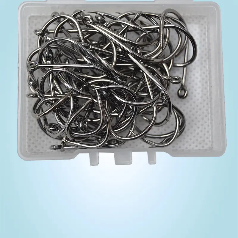 Lưỡi Câu Cá Hình Tròn Bằng Thép Cacbon Cao, Lưỡi Câu Cá Nước Ngọt, Thiết Kế Lỗ, Thích Hợp Cho Dụng Cụ Cá Chép Mạnh, Chất Lượng Cao, 1 Hộp 6