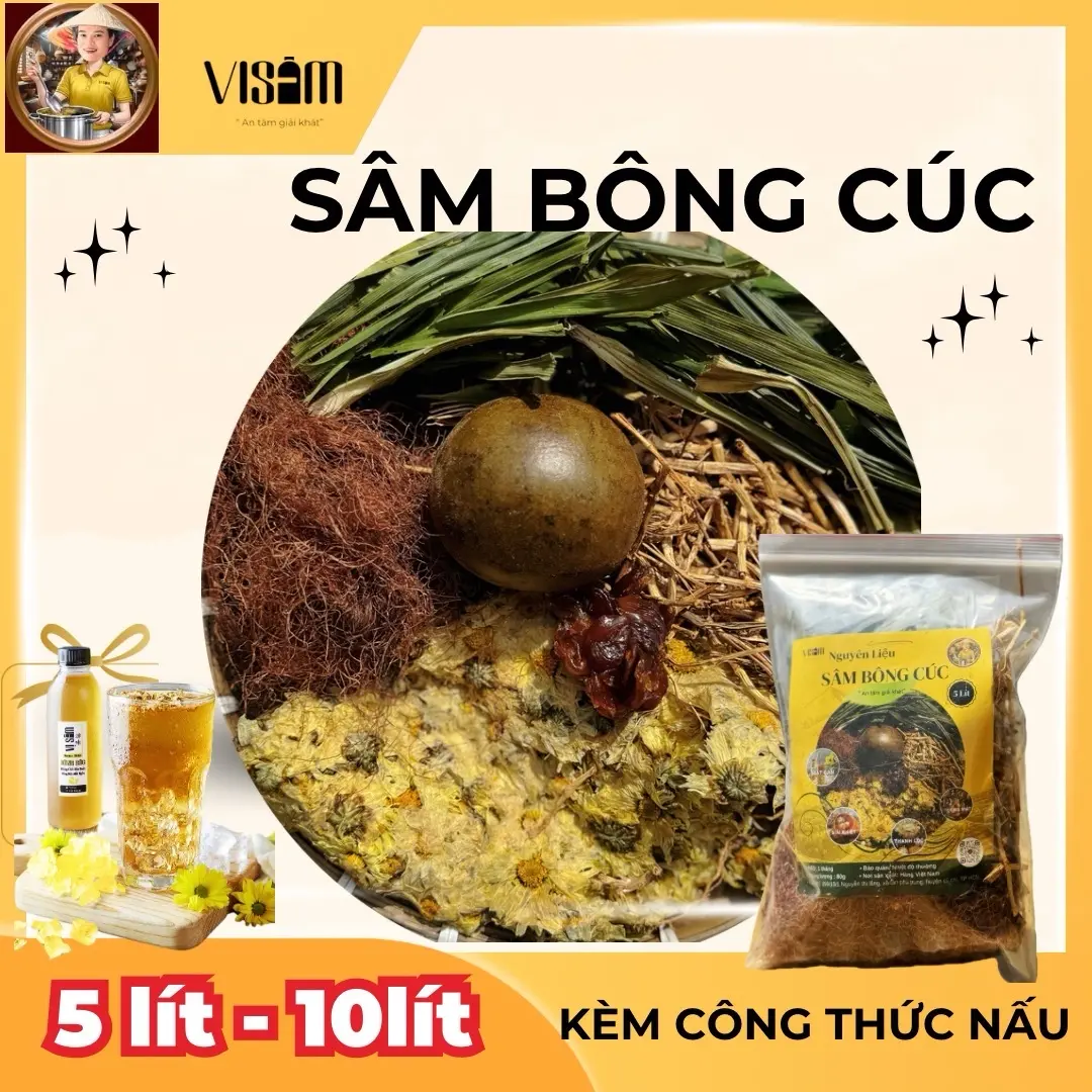 Nguyên liệu nấu nước sâm bông cúc( 5-10 lít nước) Kèm công thức nấu  Nước Trà Tea