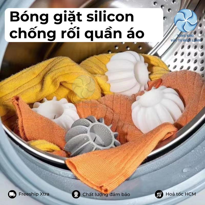Quả cầu giặt silicon hỗ trợ giặt sạch, chống rối quần áo, loại bỏ lông thú cưng…