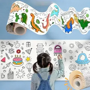 3Meters Graffiti Scroll Kertas Mewarnai Jumbo Anak / Kertas Mewarnai / Coloring Roll Paper/Grafiti Lukisan Gulungan Gambar Mainan Kertas Warna Untuk Anak