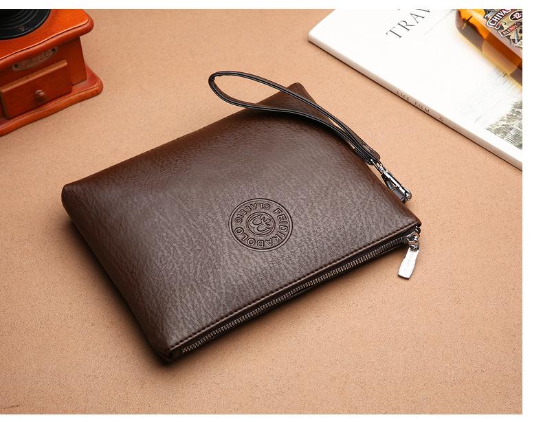 Product Introduction of Men's 2024 New Casual Men's Clutch Pu Soft Leather Men's Bag Mobile Phone Bag Large-Capacity Wallet 16