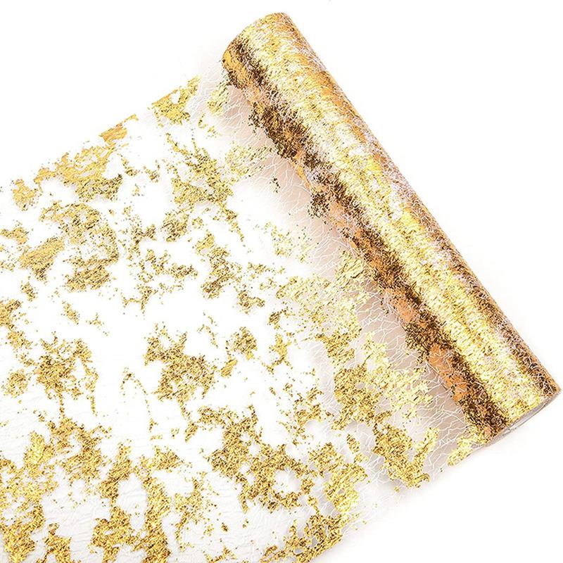 Metallic Glitter Table Runner, 1 Roll  Table Runner, Table Decoration Supplies for Wedding Birthday Party 0