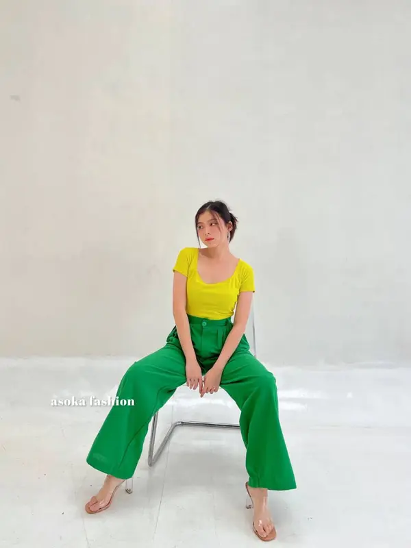 ASOKA Stormi Pants 2124 - Celana Kulot Linen - Celana Wanita Highwaist 4