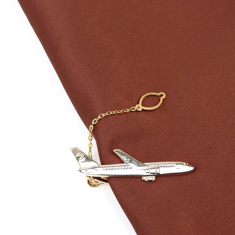 Fashion Gentleman Wedding Gifts Jewelry Metal Airplane Shape Aircraft Clips Shirt Tie Pin Men Tie Clip Necktie Clip