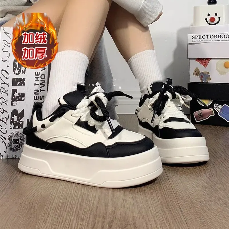 Giày Nữ, XINGX Chính Hãng, Giày Trắng, Lót Lông Cừu, Độc Đáo Giá Rẻ, Siêu Hot, Dễ Phối Đồ, Ins Hợp Xu hướng, 2024 Hàng Mới Về 7