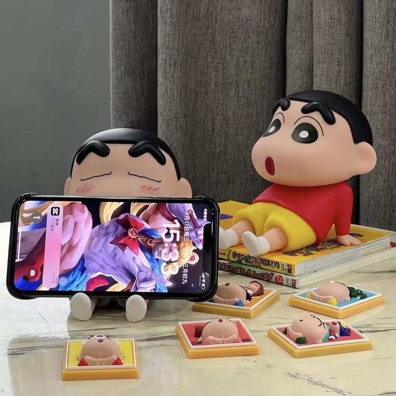 Product Introduction of Dudukan Ponsel Krayon Shin-chan Dekorasi Desktop Boneka Anime Tempat Telepon anime Jepang Figure Crayon Shinchan Phone Holder 22