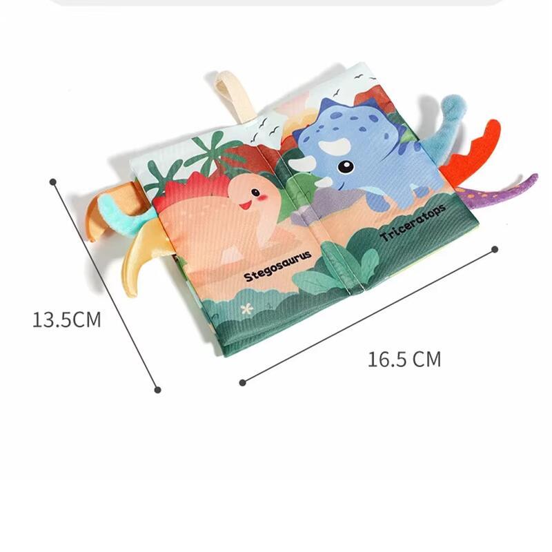 Product Introduction of Dinosaur Tail Book Soft Cloth Touch Feel Baby Books 0-6 Months Teething Carseat Early Learning Education Toys Gift 7