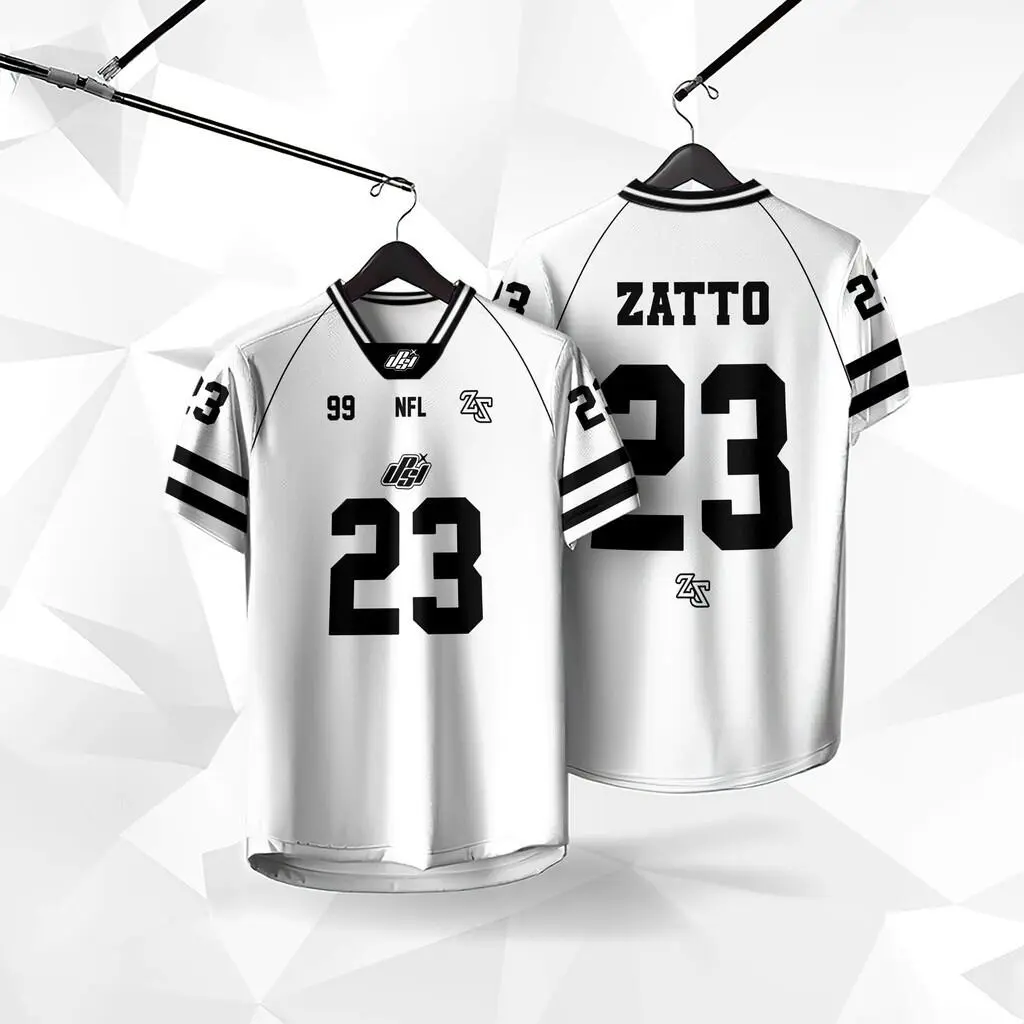 Jersey NFL Summer Retro Collar Men's Women's Outdoor Sports Tshirts Men's Short Sleeve Shirt Tops Clothing Baju Jersey Men's Football T-Shirt No. 23 Jersey