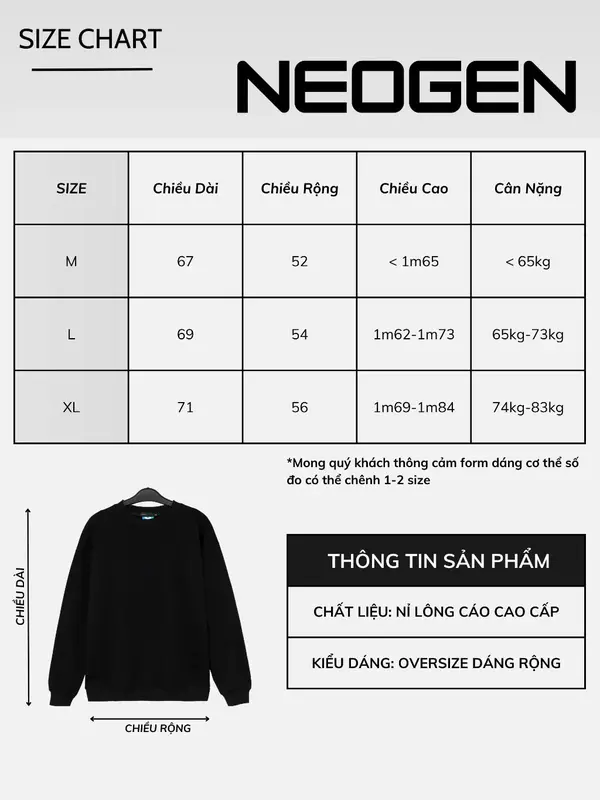 Áo sweater nỉ lông cáo unisex local brand Neogen ST01 form rộng dành dài tay dành cho nam nữ phong cách cá tính 8