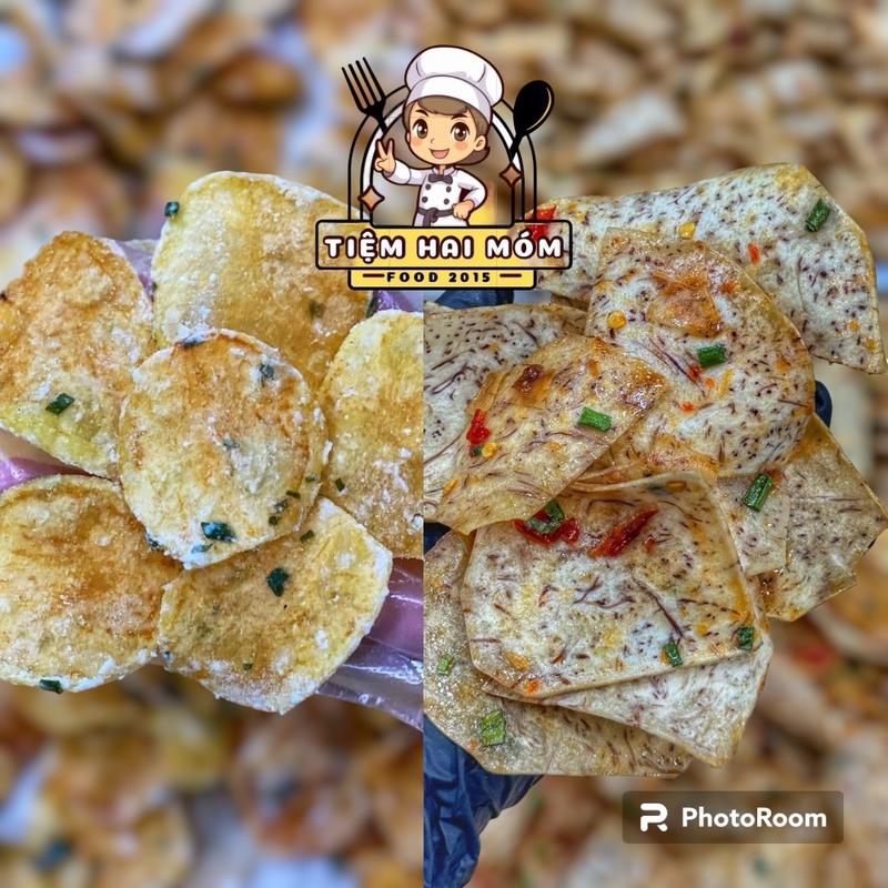 [COMBO 2 TÚI TUỲ CHỌN] Khoai Tây Chiên Giòn Cốt Dừa Mỡ Hành & Khoai Môn Chiên Giòn Sốt Mắm Hành Ớt Siêu Thơm Ngon, Snack Ăn Vặt Nhà Làm [Túi 220gr]
