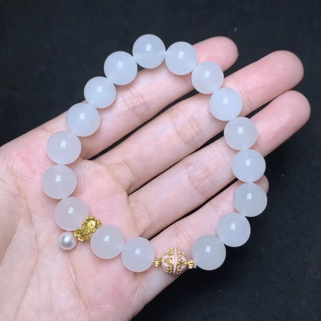 Vòng Tay Tròn Đơn Tian Shan Cui, Yumei Feifei HZ, Hạt Tròn, Kích Thước Khoảng 10Mm, Thiết Kế Tóc Đa Dạng