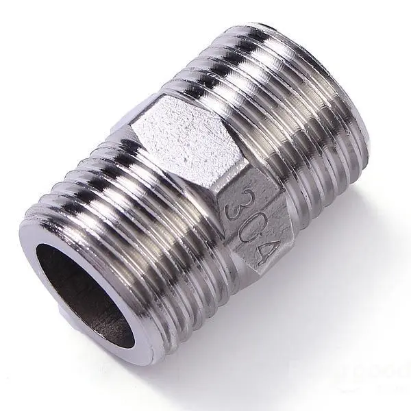 Nối 2 đầu ren 21mm chắc chắn chất liệu inox 304