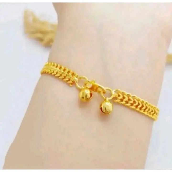 GELANG TANGAN TITANIUM ANTI KARAT MOTIF NORI IMPORT BERLAPIS EMAS GOLD TIDAK MUDAH LUNTUR COD 7