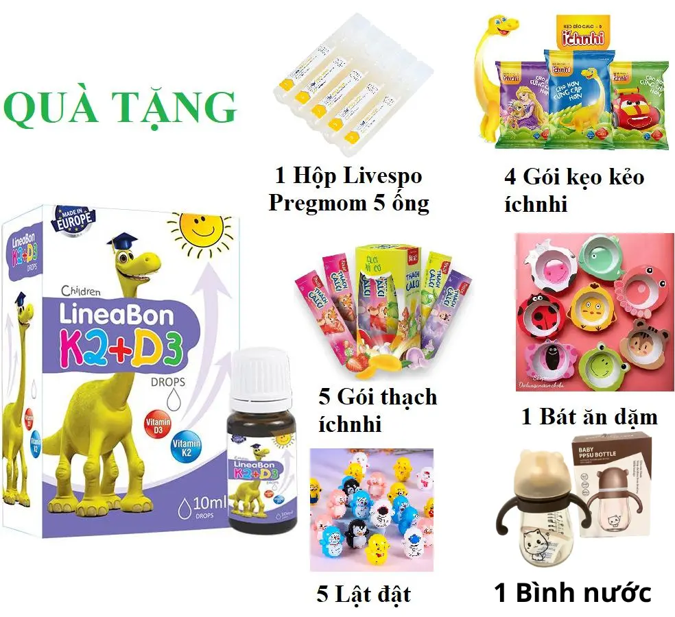 Lineabon - Vitamin Tăng Chiều Cao D3 K2