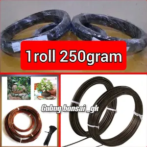 kawat bonsai COKELAT MARON 1 roll 250 GRAM  alumunium