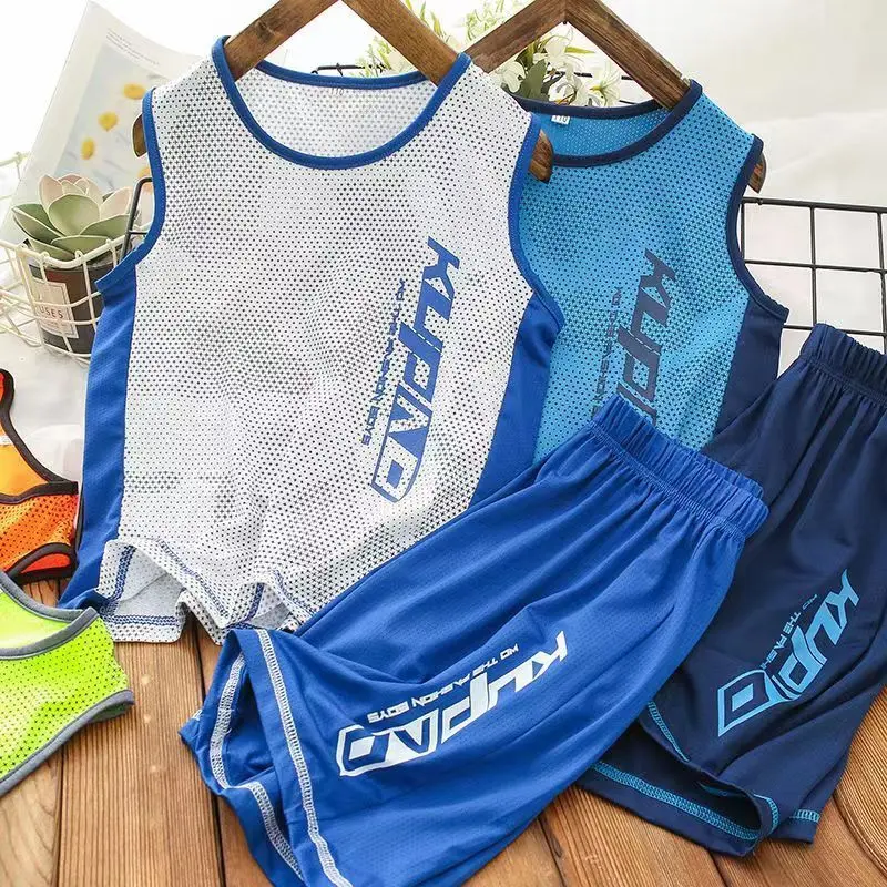 Bộ Đồ Ngắn Không Tay Nhanh Khô Mùa Hè Cho Bé Trai, Trang Phục Bóng Rổ Thể Thao Trẻ Em, Áo Vest Jersey Mới, Thời Trang 10 Tuổi, Thích Hợp Cho Năm 2025 3