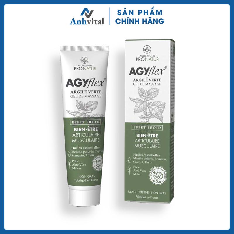 Gel Lạnh Xương Khớp Agyflex Argile Verte - Giảm Đau và Chăm Sóc Sức Khỏe Khớp (100ml/Tuýp)