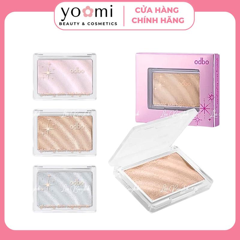 [ODBO] Phấn bắt sáng Odbo chuẩn Thái Glowing Skin Highlighter OD1304 Dễ Tán Chất Phấn Mịn Dùng Cho Cả Body Nữ Women Mỹ Phẩm Cosmetic Trang Điểm nhũ  odbo tròn hộp bắtsáng highlight  lì phấn  highlight sư tử nhũ  odbo nắp trong suốt hộp đen