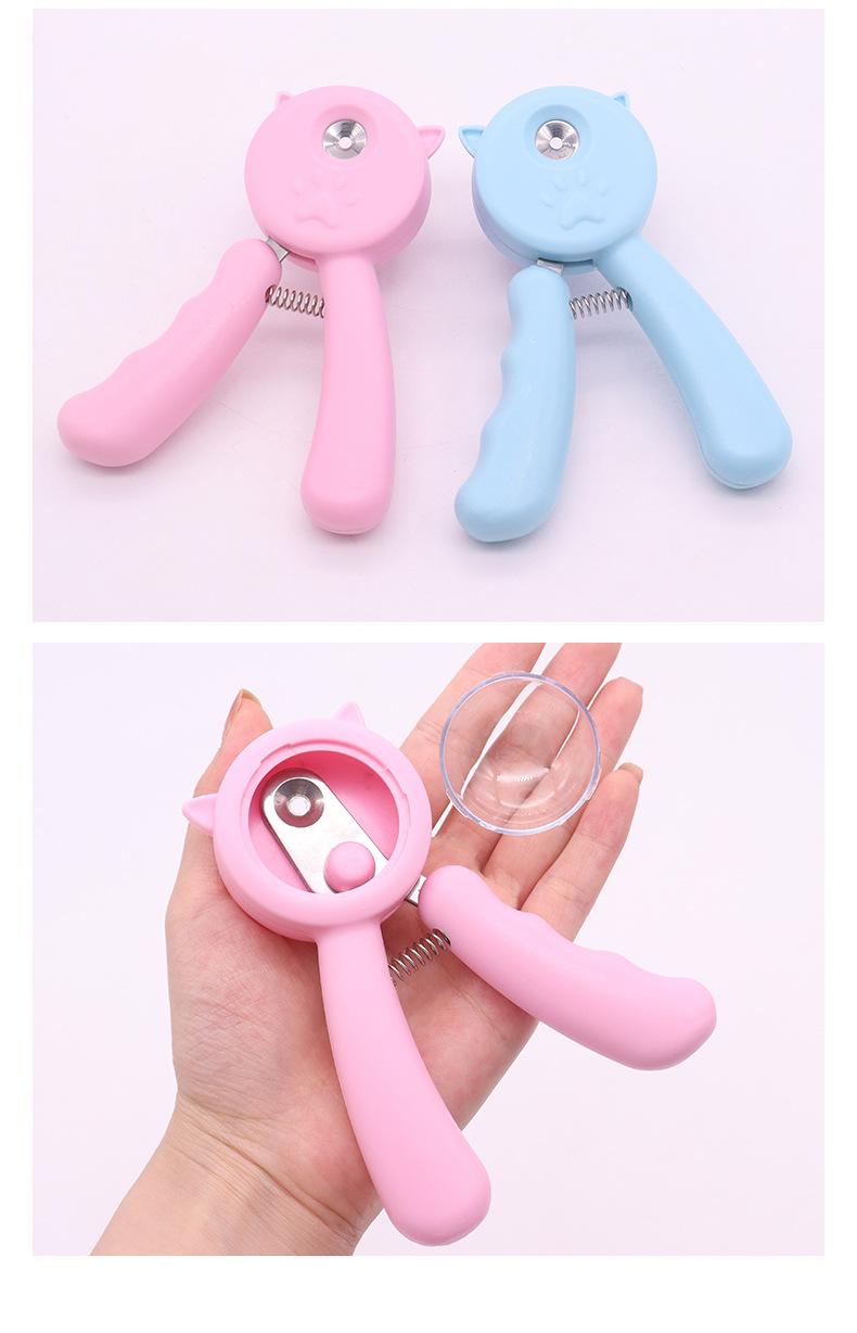 Product Introduction of 2025 Exclusive for Cats Nail Scissors Nail Piercing Device Pet Manicure Artifact Small Blind Scissors Anti-Splash Nail Clippers round Hole Nail 8