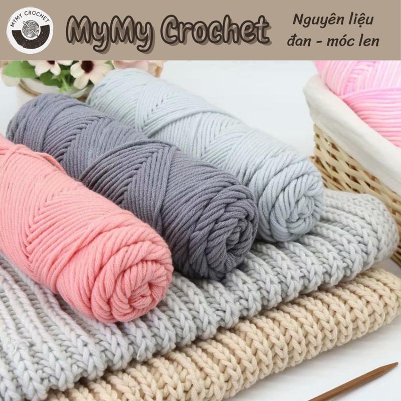 Len Cotton Love 100g đan móc khăn quàng cổ túi xách áo len mũ nón