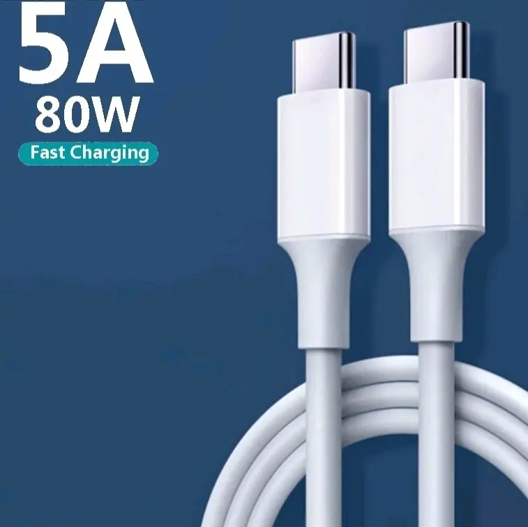 Dây Cáp Sạc Nhanh 5A 80w Type C Hai Đầu Dành Cho Điện Thoại, Laptop, Macbook, Máy Tính Bảng...