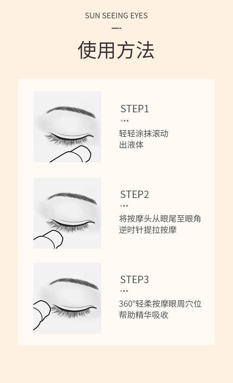 Product Introduction of Authentic lutein eye serum with lifting and firming rollerball for reducing dark circles and fine lines, brightening the eye area 10
