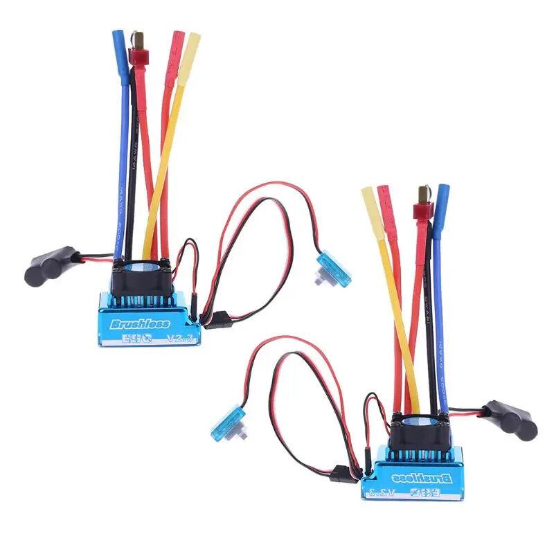 Waterproof 45A 60A 80A 120A Brushless ESC Electric Speed Controller Dust-proof for 1/8 1/10 1/12 RC Car Crawler RC Boat Part 1