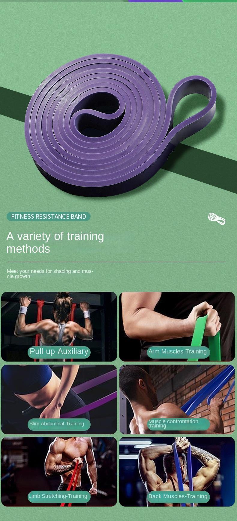 Product Introduction of Portable Fitness Band Kit - 5-Level TPE Bands + Pilates Bar + Yoga Strap, Full Body Workout for Travel/HIIT/Physical Therapy 3