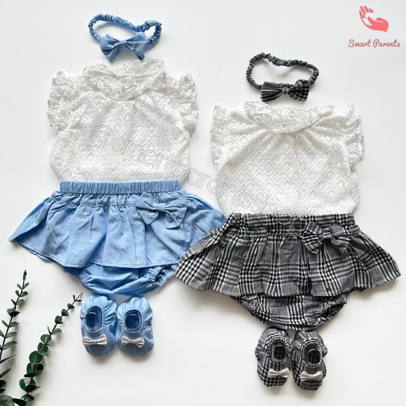 Product Introduction of Setelan Baju Brukat Jumper Rok Anak Bayi Perempuan Usia 0-6 Bulan Lucu Pakaian Baby Girl Kekinian Pergi JAlan Kondangan AGATHA JUMPER SET 9