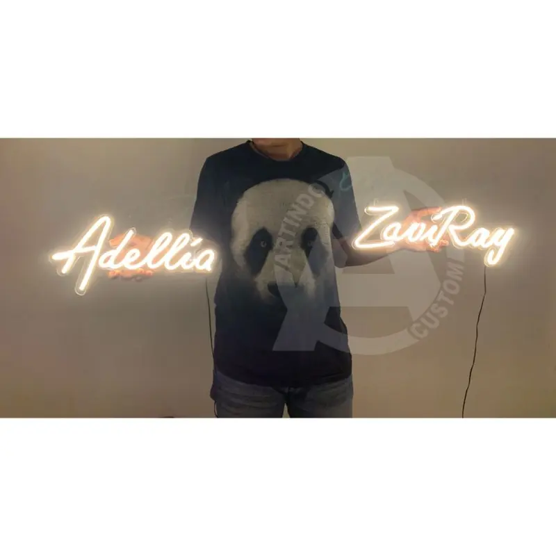 NEON FLEX LED PAPAN NAMA LAMPU LOGO CUSTOM MEWAH HIASAN DINDING 1