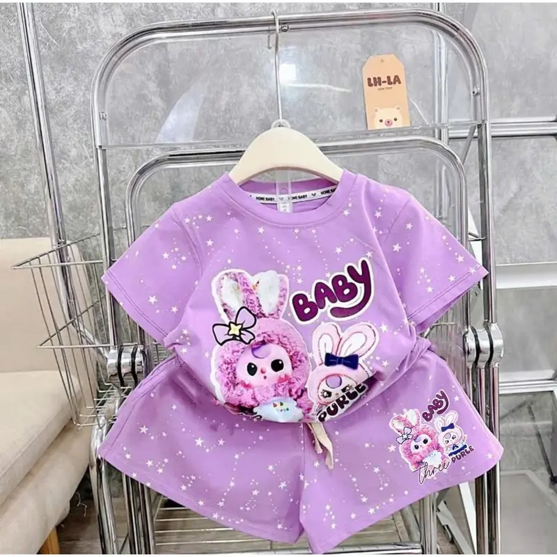 Combo 3 bộ baby three cho bé gái 9-42kg hàng chất cotton su/ siêu 2025 + tặng combo  3 Quần chip cho bé gái  G2013 2