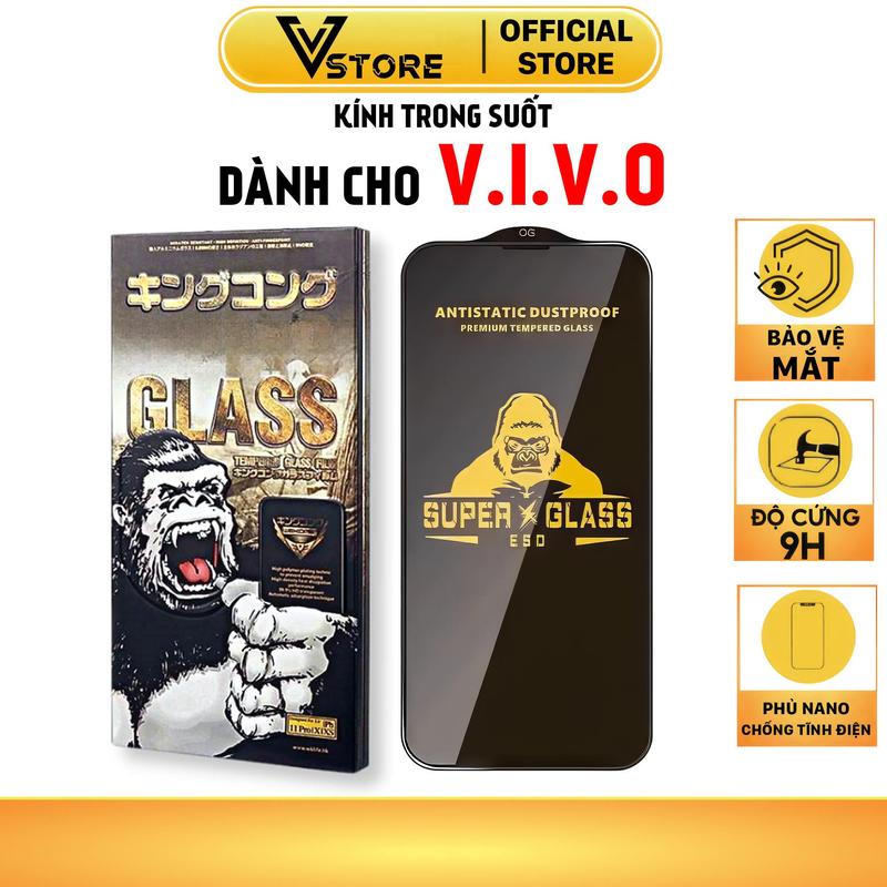 kính cường lực dành cho vivo iqoo neo z9 3 5 6 7 8 9 10 11 12 13 u5 z3 z5 z6 z9 z9x z6x z5x se turbo lite 44w pro kingkong phủ nano Vstore (KÍNH KHÔNG NHẬN VÂN TAY SIÊU ÂM)