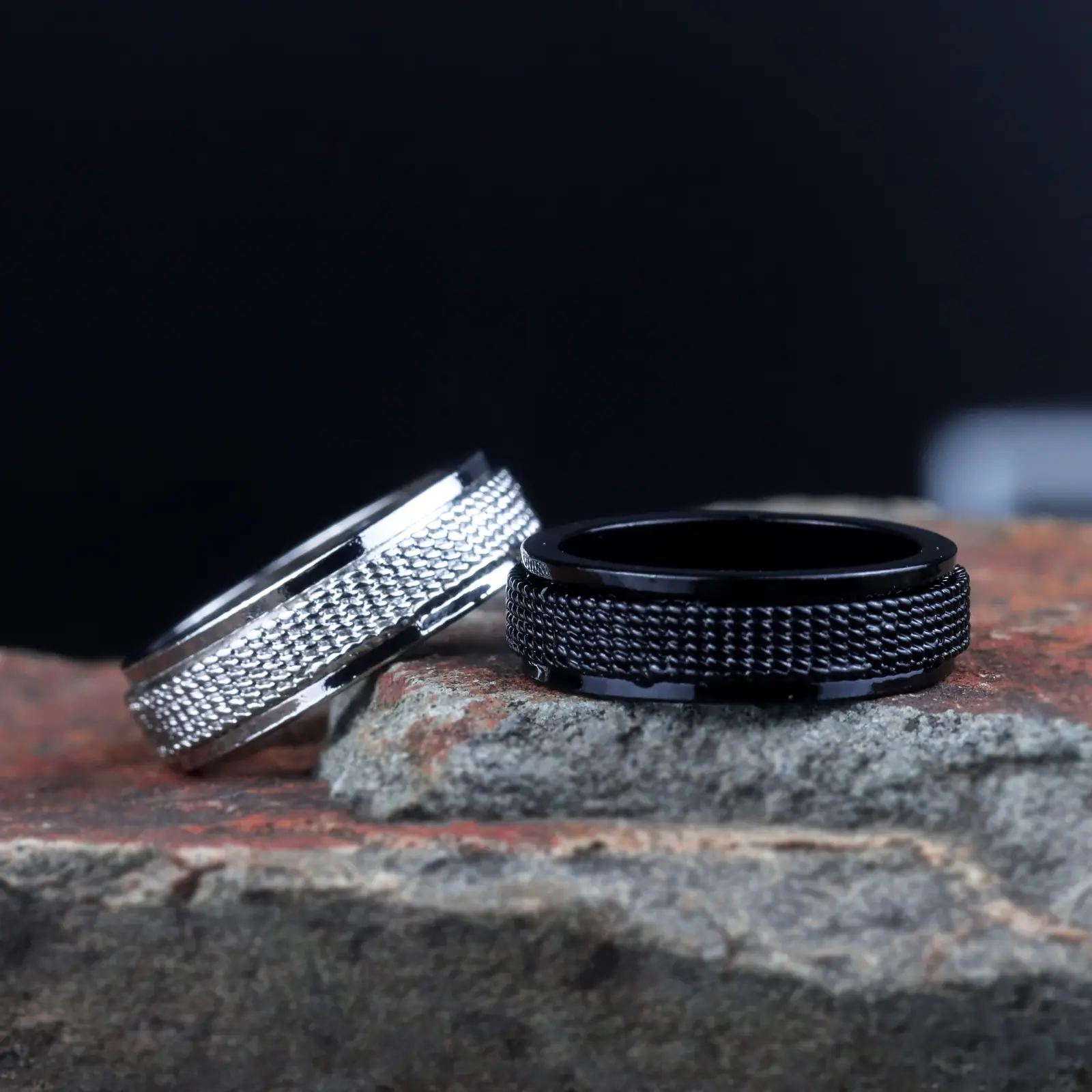 Creative Fashion Retro Mesh Chain Shape Ring Men'S And Women'S Models Of The Trend Of Personalised Simple And Versatile Index Finger Ring