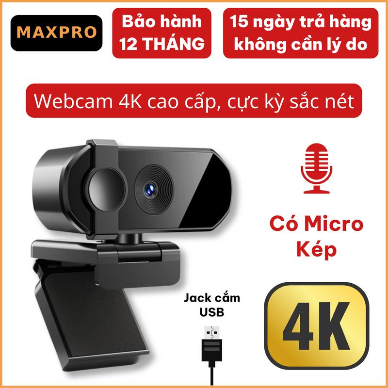 Webcam 4K 2K Livestream có Mic cho PC, Laptop, Trợ sáng cực tốt, webcam pc, cam máy tính pc, webcam usb.