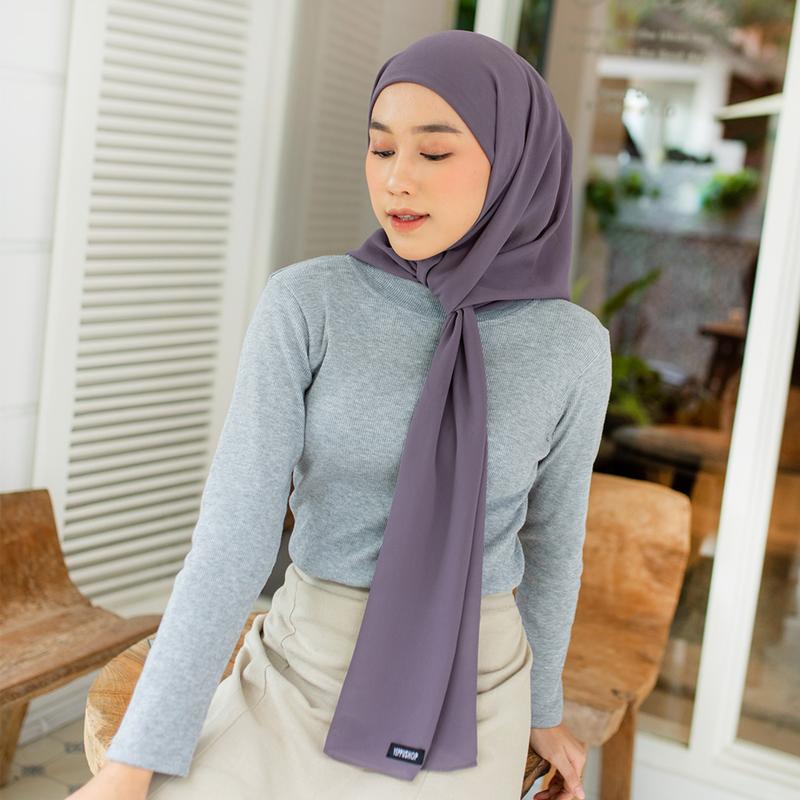 Yeppuoutfit Ivvy Manset - Manset Inner Baju Basic Wanita Cewek Turtleneck Tangan Panjang Bahan Kaos Rib Size M dan XL Muslim Korean Style Nyaman Grey 2
