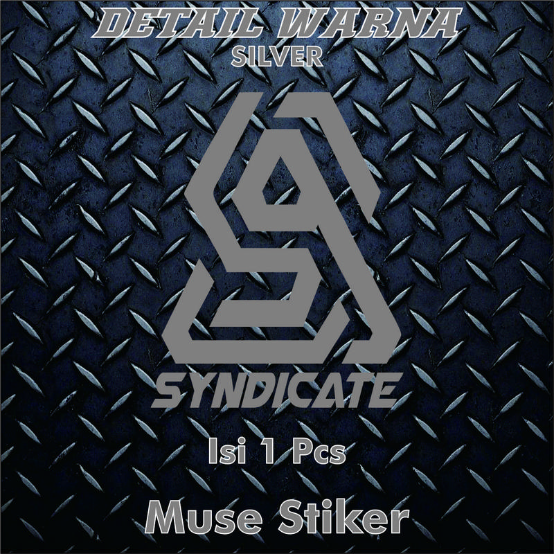 Stiker Logo Black Aerox Syndicate Aksesoris Motor Keren Sticker Cutting Bahan Anti Air Viral 3