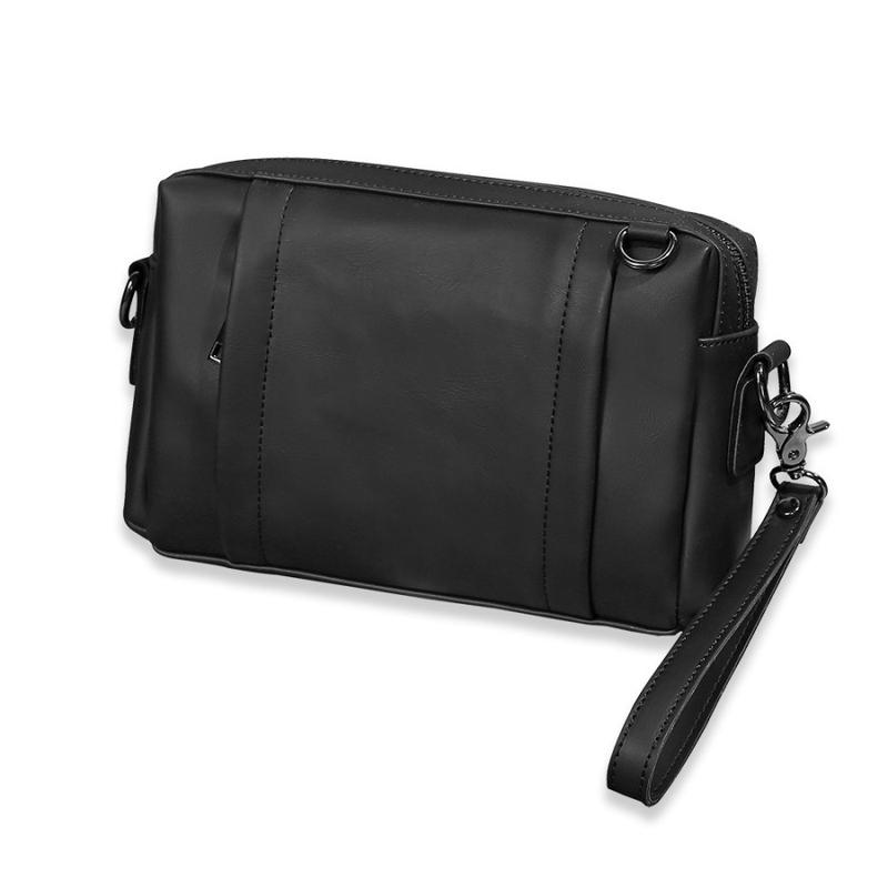 Product Introduction of Tas Selempang Pria Kulit Tas Tangan Clutch Bag Pria PRAHA BLACK hitam cowok 1