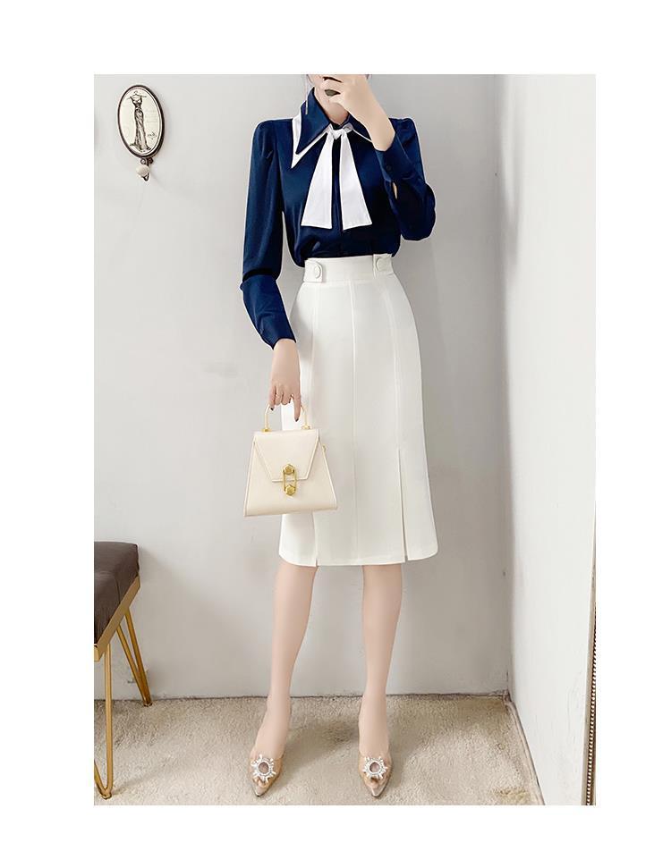 Product Introduction of Commuter Business Suit Women's 2024 New Women's Fashion Temperament Shirt with Skirt Two-Piece Set 13